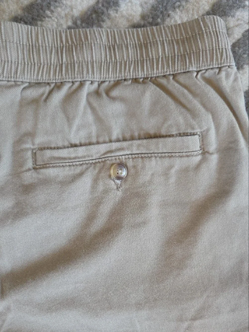 Quince Men's Flat Front Drawstring Shorts in Light Tan M
